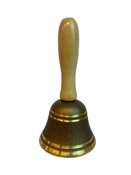 Messingglocke Ø 5 cm mit Holzgriff
