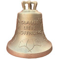 Glocke Ginkoblätter "GLAUBE LIEBE HOFFNUNG"