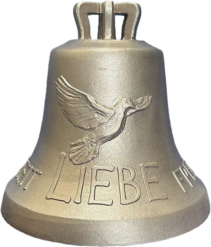 Glocke Friedenstaube "LIEBE FREUDE FRIEDEN FREIHEIT"