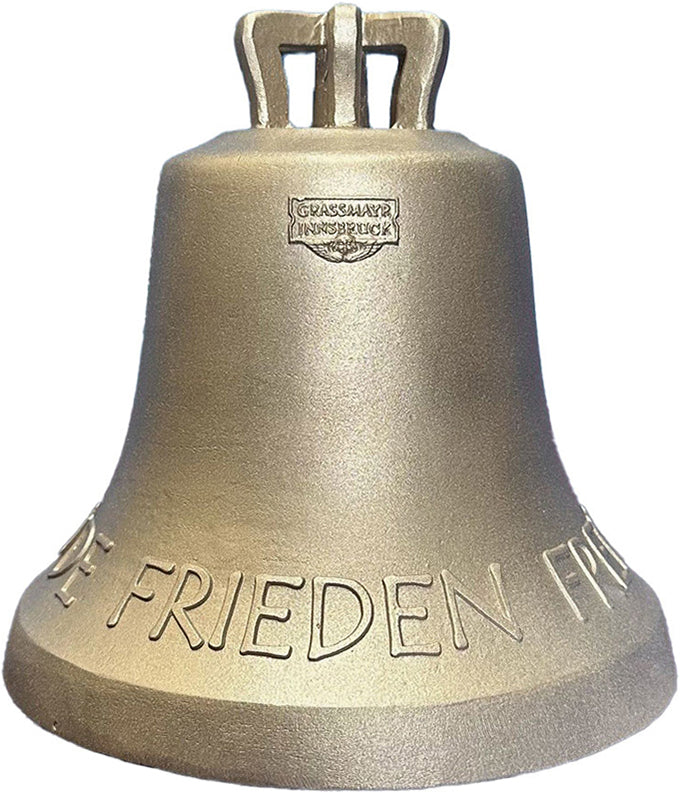 Glocke Friedenstaube "LIEBE FREUDE FRIEDEN FREIHEIT"