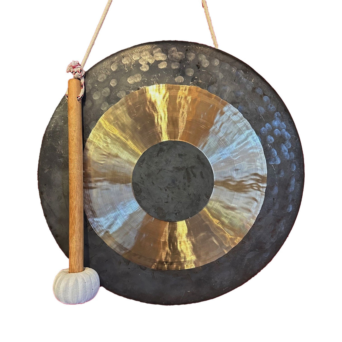 Chin. Tam Tam Gong, Chau Gong (mit Rand) Ø 40 cm mit Schlägel