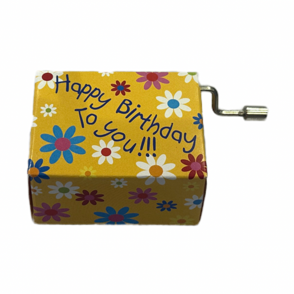 Kurbelwerk Blumen Happy Birthday