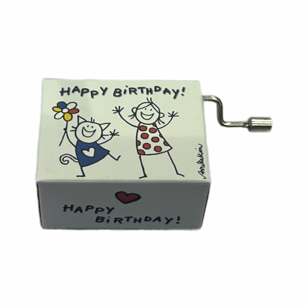 Musik-Kurbelwerk "Happy Birthday" Comic - div. Motive