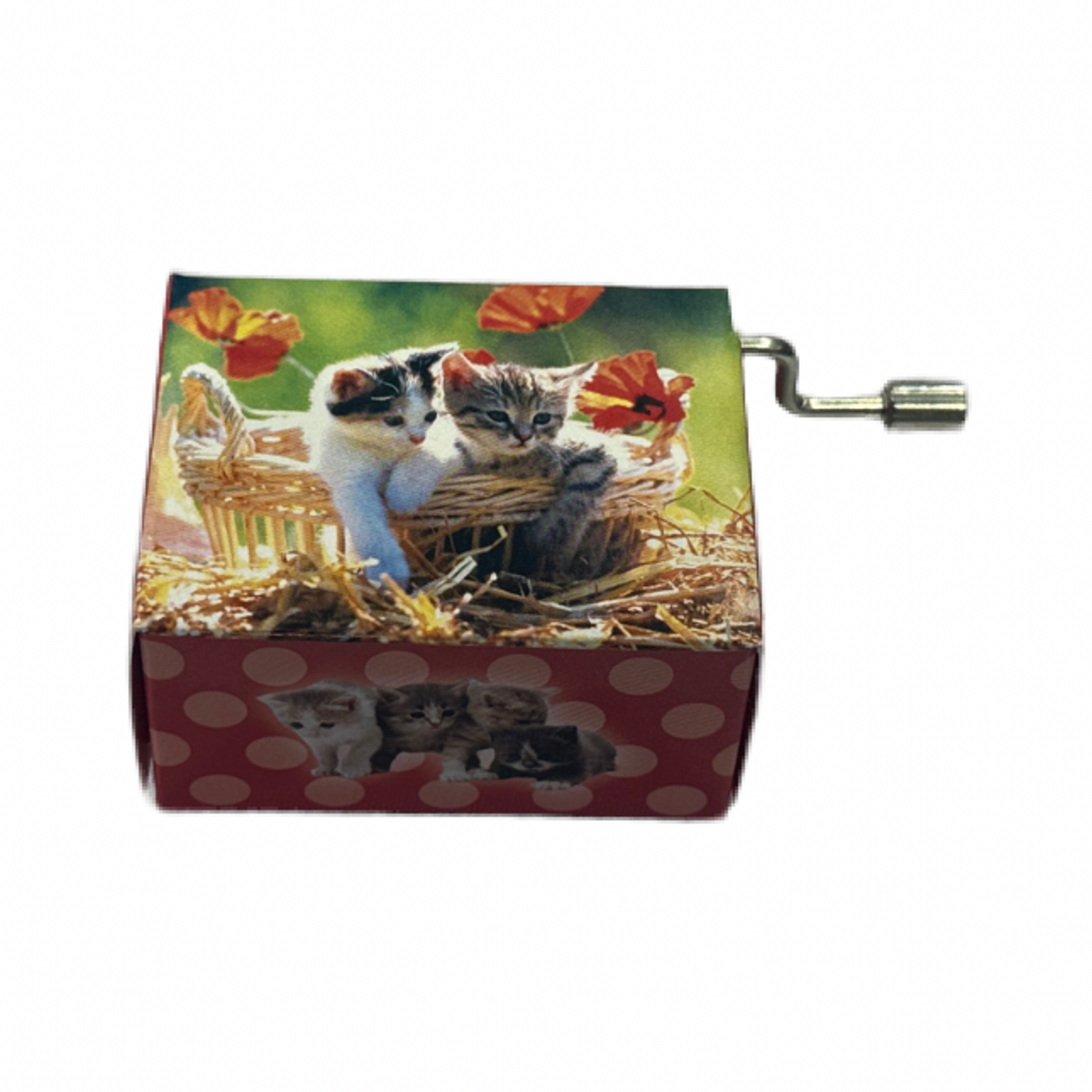 Kurbelwerk Katzen im Korb La Le Lu